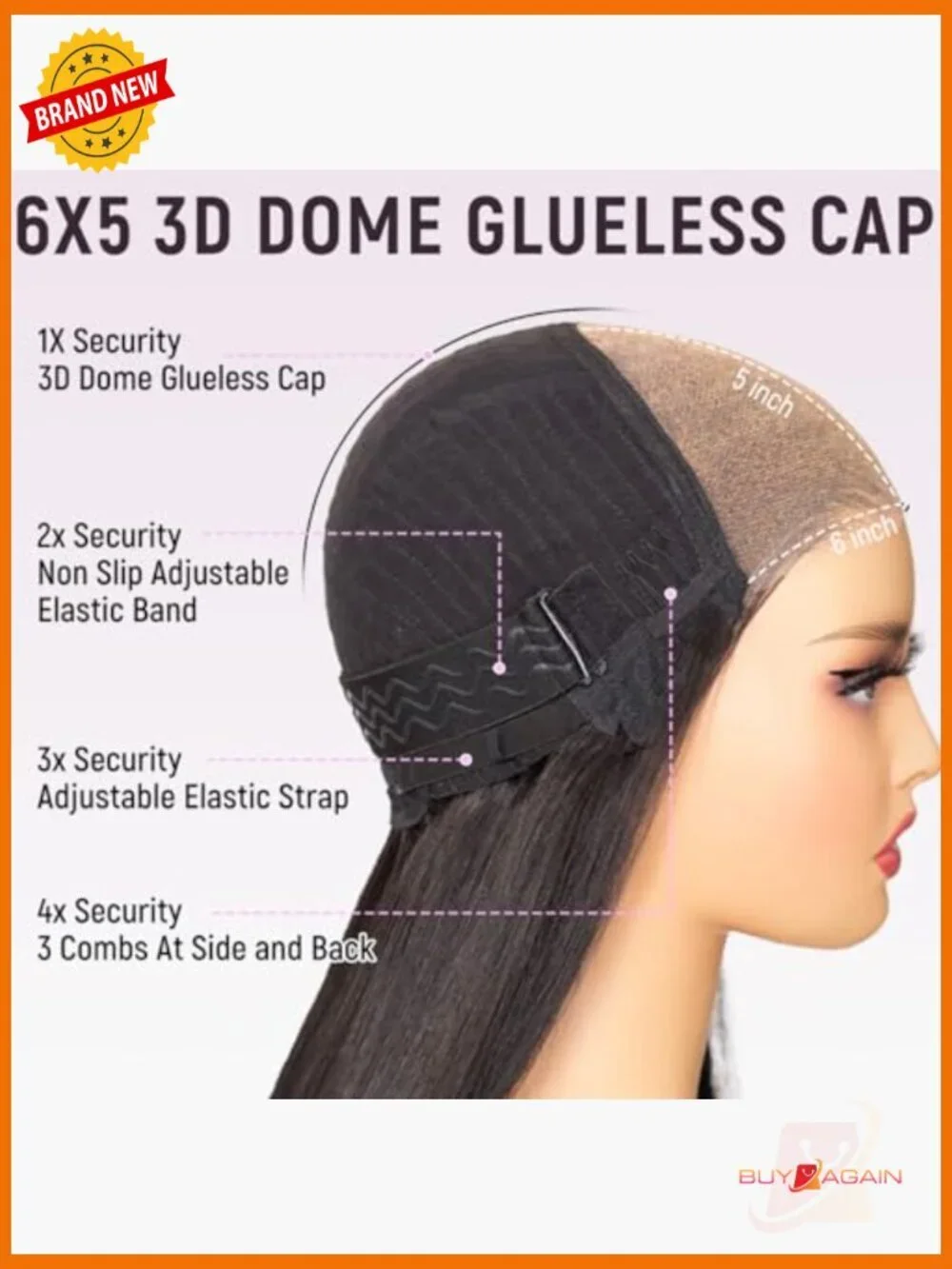 6x5 Lace Front Bob Wig Human Hair Pre-Bleached Knots Glueless Natural Black
